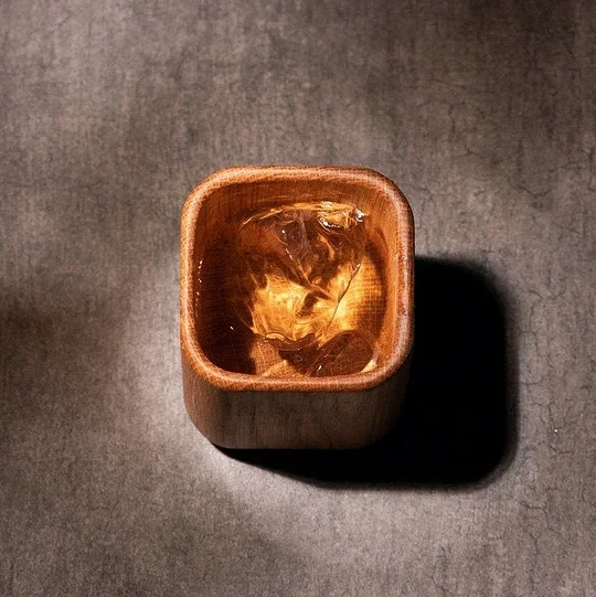 Personalized Laser Engraved Oak Whiskey Tumbler, Perfect Gift For Dad