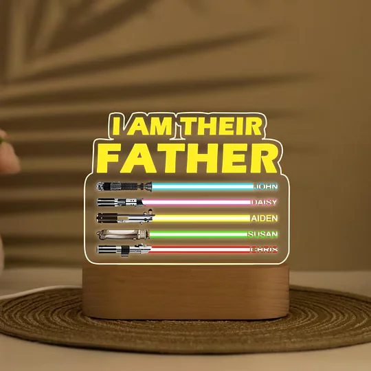 50%OFF🔥I Am Their Father Night Light with Kids Names - Best Gift For Dad