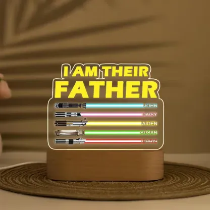 50%OFF🔥I Am Their Father Night Light with Kids Names - Best Gift For Dad