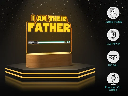 50%OFF🔥I Am Their Father Night Light with Kids Names - Best Gift For Dad