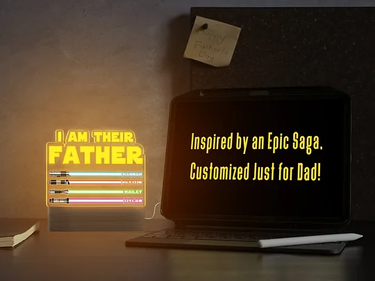 50%OFF🔥I Am Their Father Night Light with Kids Names - Best Gift For Dad