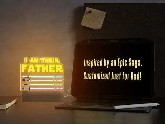 50%OFF🔥I Am Their Father Night Light with Kids Names - Best Gift For Dad