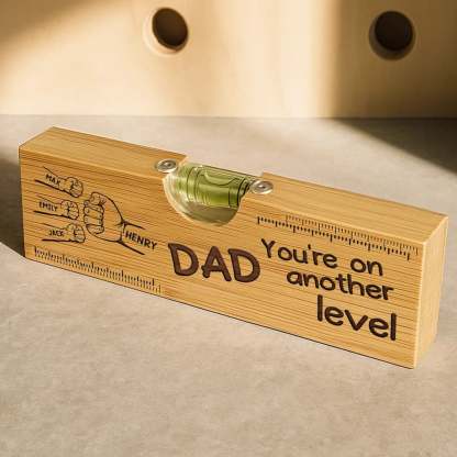 A Father's Love Holds Us Together - Family Personalized Custom Engraved Wooden Spirit Level Bottle Opener - Father's Day, Gift For Dad, Grandpa