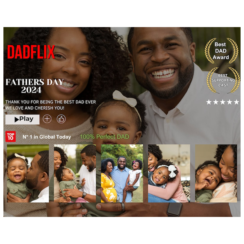 DAD Photo Frame DADflix Father's Day Photo Frame