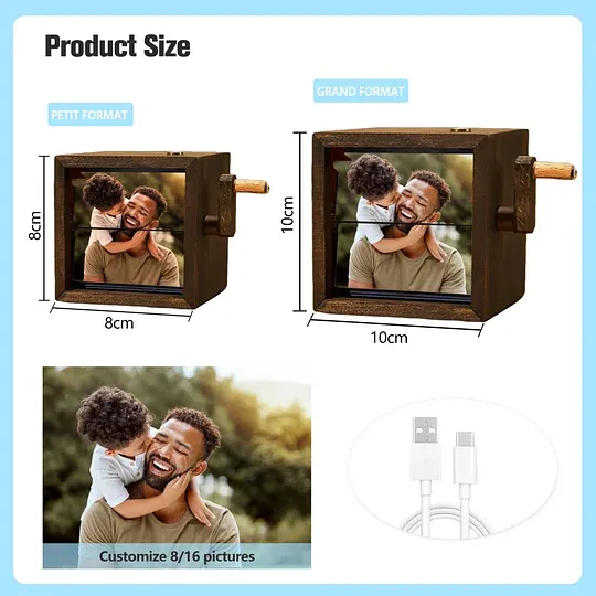 Hand Crank Flipbook Box for Dad – Personalized and Unique Gift