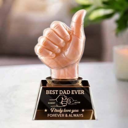 Dad Of The Year, Every Year - Family Personalized Custom Acrylic Plaque Custom Shape - Father's Day, Gift For Dad