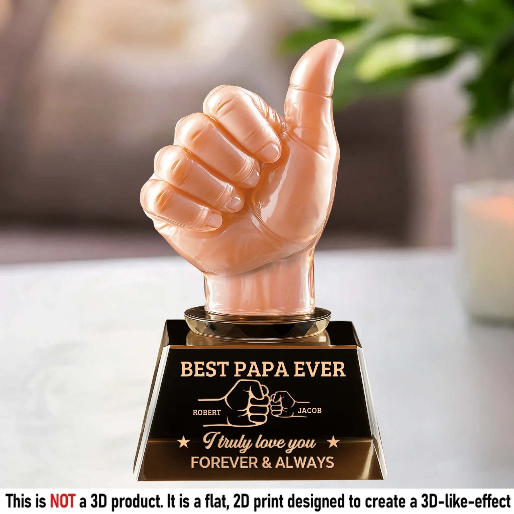 Dad Of The Year, Every Year - Family Personalized Custom Acrylic Plaque Custom Shape - Father's Day, Gift For Dad