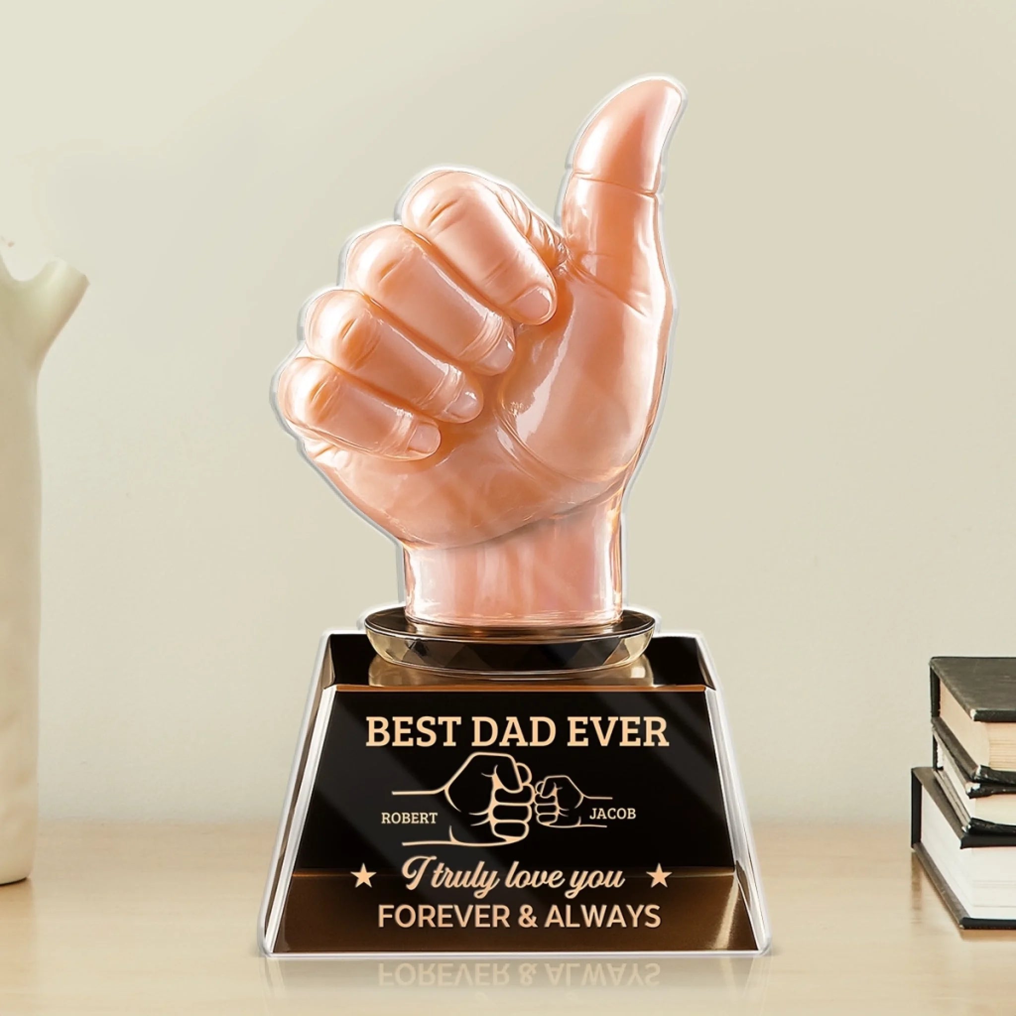 Dad Of The Year, Every Year - Family Personalized Custom Acrylic Plaque Custom Shape - Father's Day, Gift For Dad