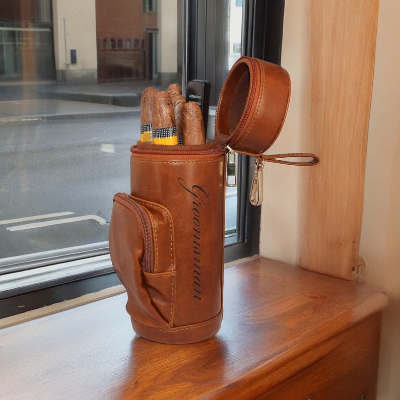 Personalized CIGAR HUMIDOR CASE Cigars Accessories for Men, Fathers Day Gift for Dad Him Grandpa Husband