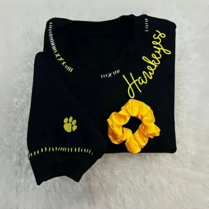 VINTAGE CUSTOM CREW-Custom Embroidered Hand Distressed Crew Neck Sweatshirt 