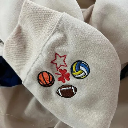 VINTAGE CUSTOM CREW-Custom Embroidered Hand Distressed Crew Neck Sweatshirt 