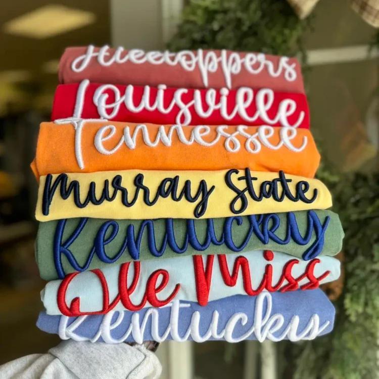 Custom 3D Puff Embroidery Sweatshirt/T-shirt/Hoodi,Gift For Game Day