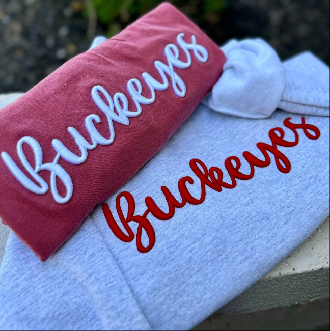 Custom 3D Puff Embroidery Sweatshirt/T-shirt/Hoodi,Gift For Game Day