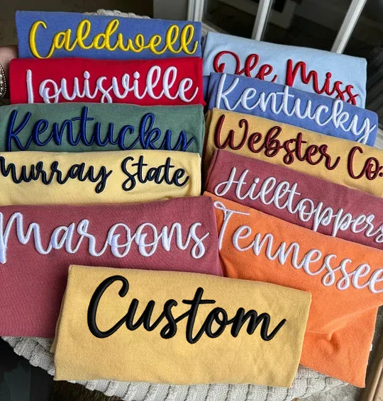 Custom 3D Puff Embroidery Sweatshirt, Gift For Game Day