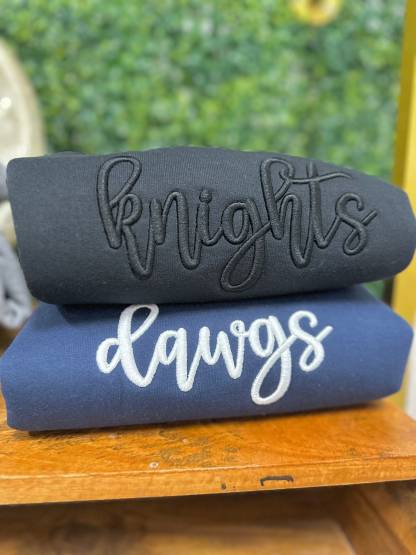 Custom 3D Puff Embroidery Sweatshirt/T-shirt/Hoodi,Gift For Game Day