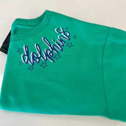 Custom Monogrammed Sweatshirt Double Chain Font with Stars