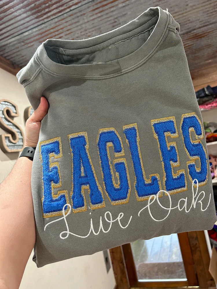 Customized Applique Glitter Sweatshirt
