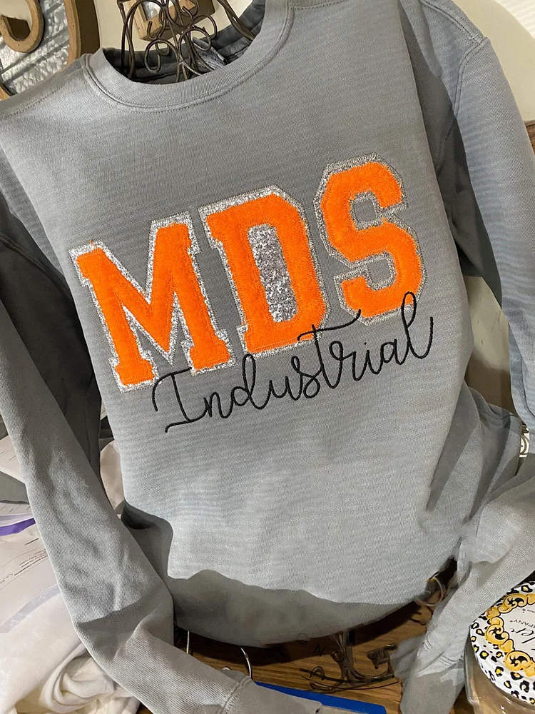 Customized Applique Glitter Sweatshirt