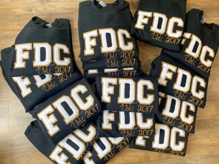 Customized Applique Glitter Sweatshirt