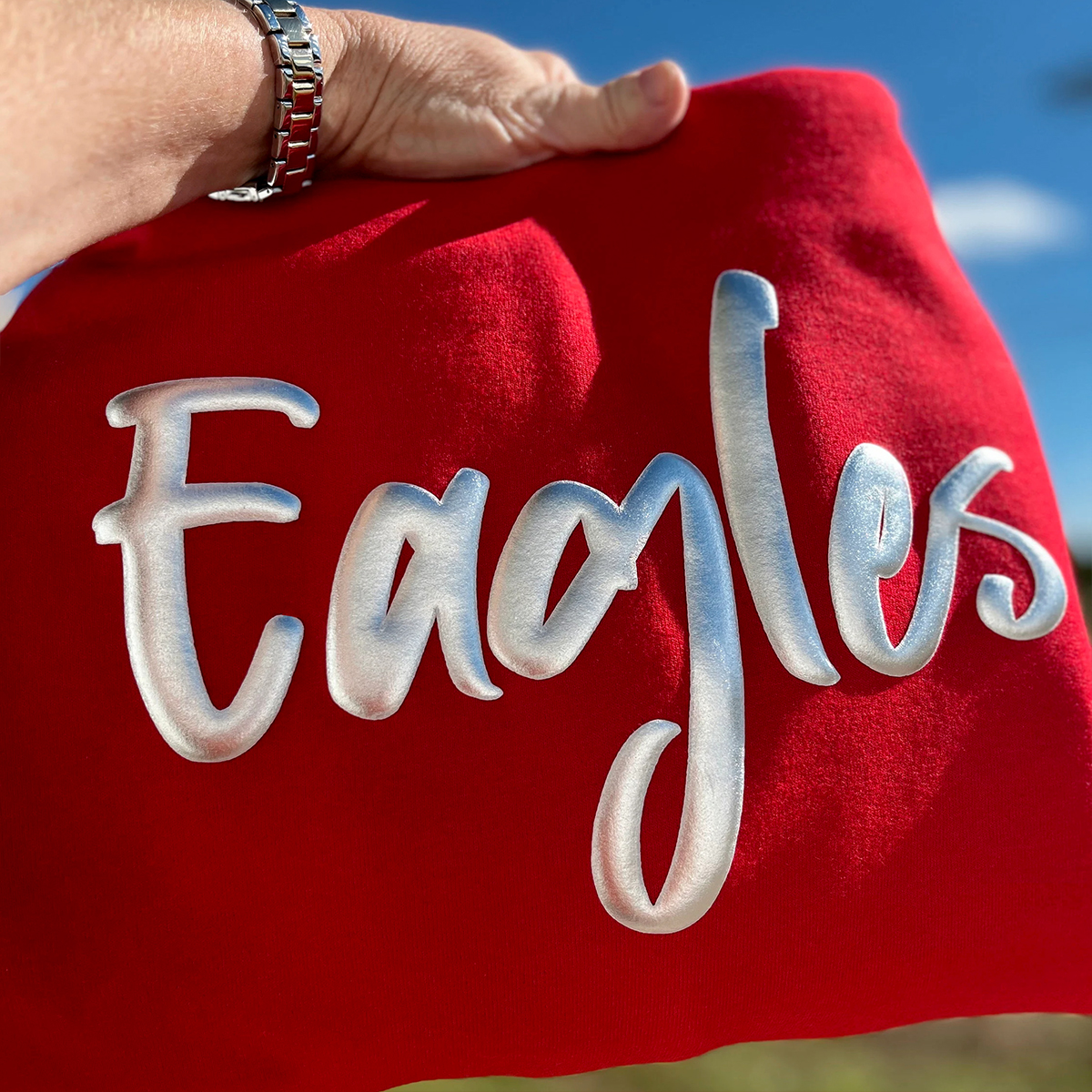 Custom 3D Metallic Puff Print Team Sweatshirt