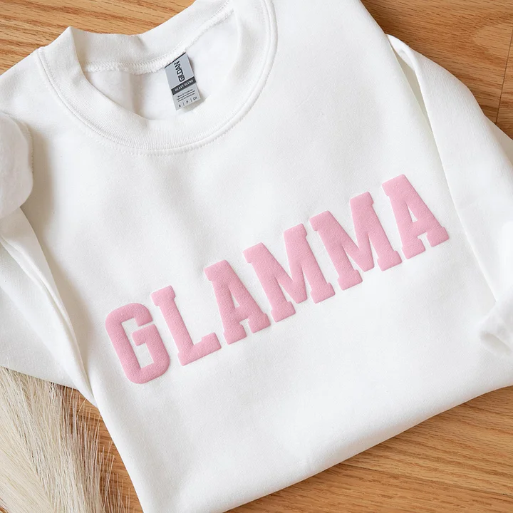 Custom 3D PUFF Print Team Name Sweatshirt School Spirit Sweatshirt Mascot Sweatshirt