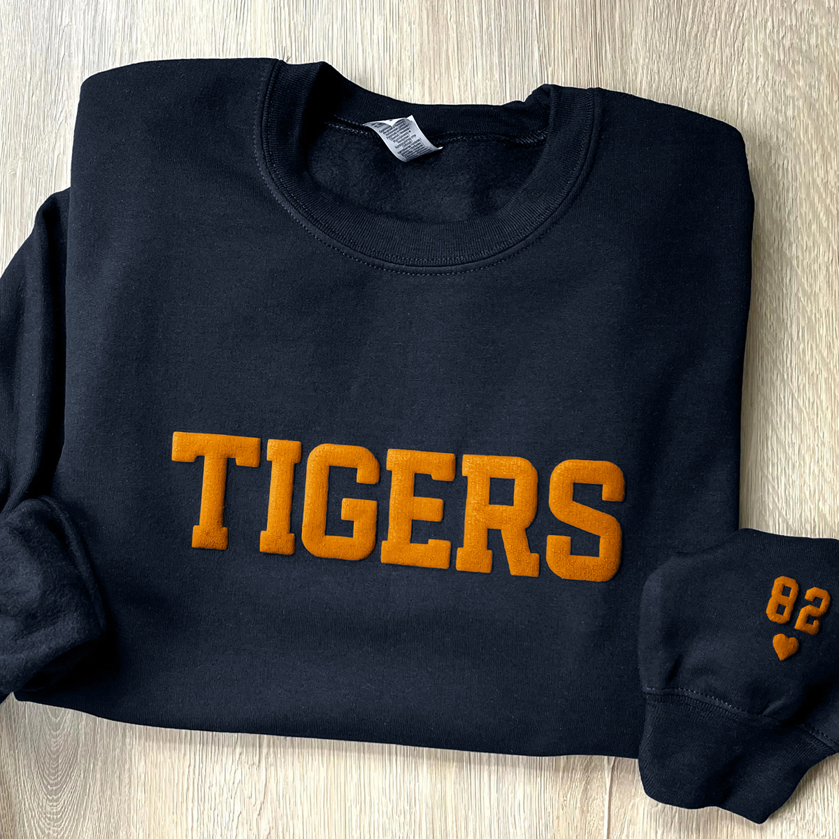 Custom 3D PUFF Print Team Name Sweatshirt School Spirit Sweatshirt Mascot Sweatshirt