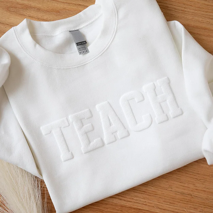 Custom 3D PUFF Print Team Name Sweatshirt School Spirit Sweatshirt Mascot Sweatshirt