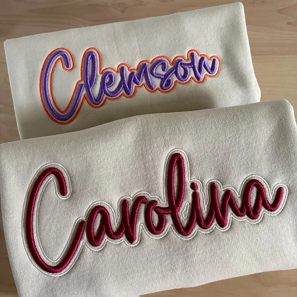 Custom 3D PUFF Embroidery Team Sweatshirt, School Spirit Wear, School Mascot