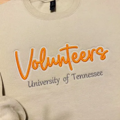 Custom 3D PUFF Embroidery Team Sweatshirt, School Spirit Wear, School Mascot