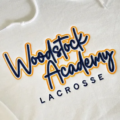 Custom 3D PUFF Embroidery Team Sweatshirt, School Spirit Wear, School Mascot