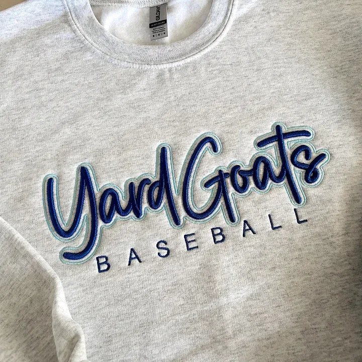 Custom 3D PUFF Embroidery Team Sweatshirt, School Spirit Wear, School Mascot