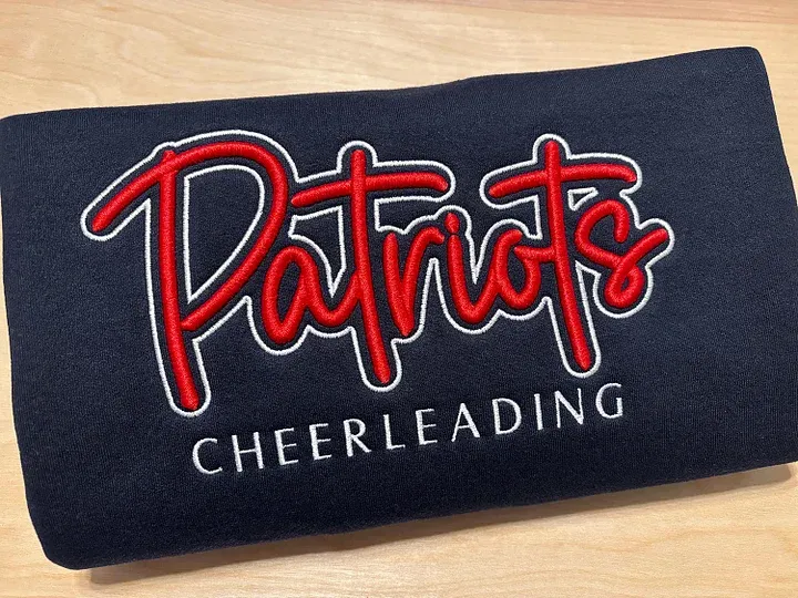 Custom 3D PUFF Embroidery Team Sweatshirt, School Spirit Wear, School Mascot