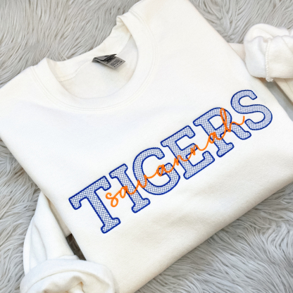 Custom College Lace Letter Embroidered Sweatshirt