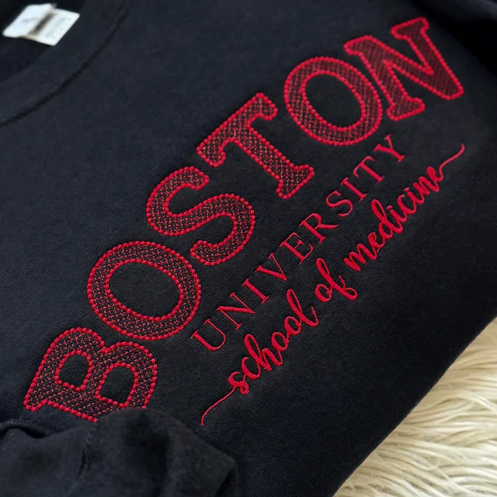 Custom College Lace Letter Embroidered Sweatshirt