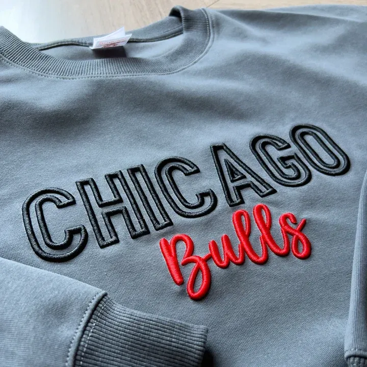 Custom 3D PUFF Embroidery Basketball Team Sweatshirt