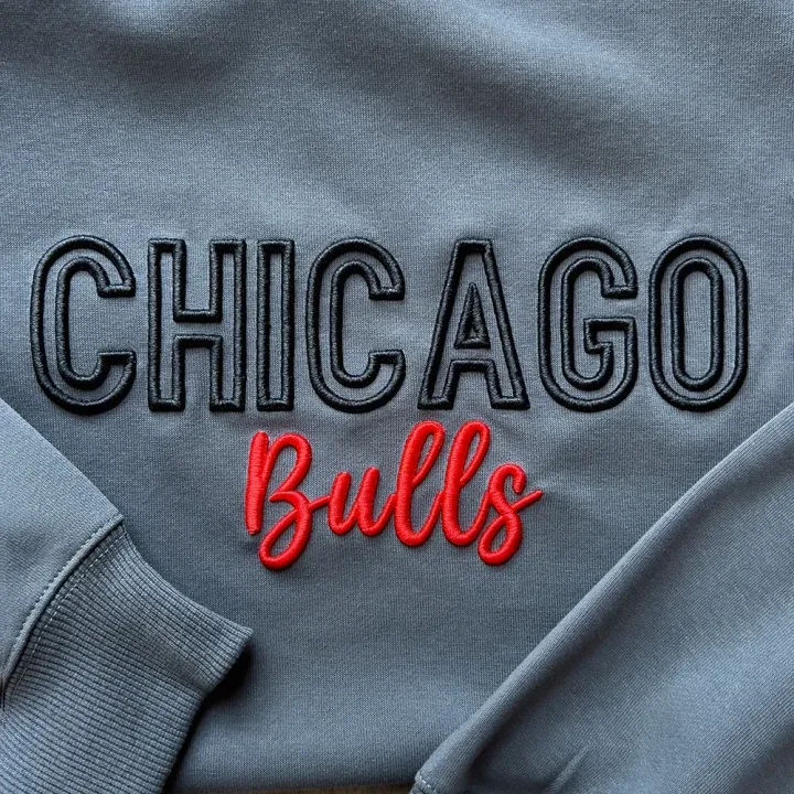 Custom 3D PUFF Embroidery Basketball Team Sweatshirt