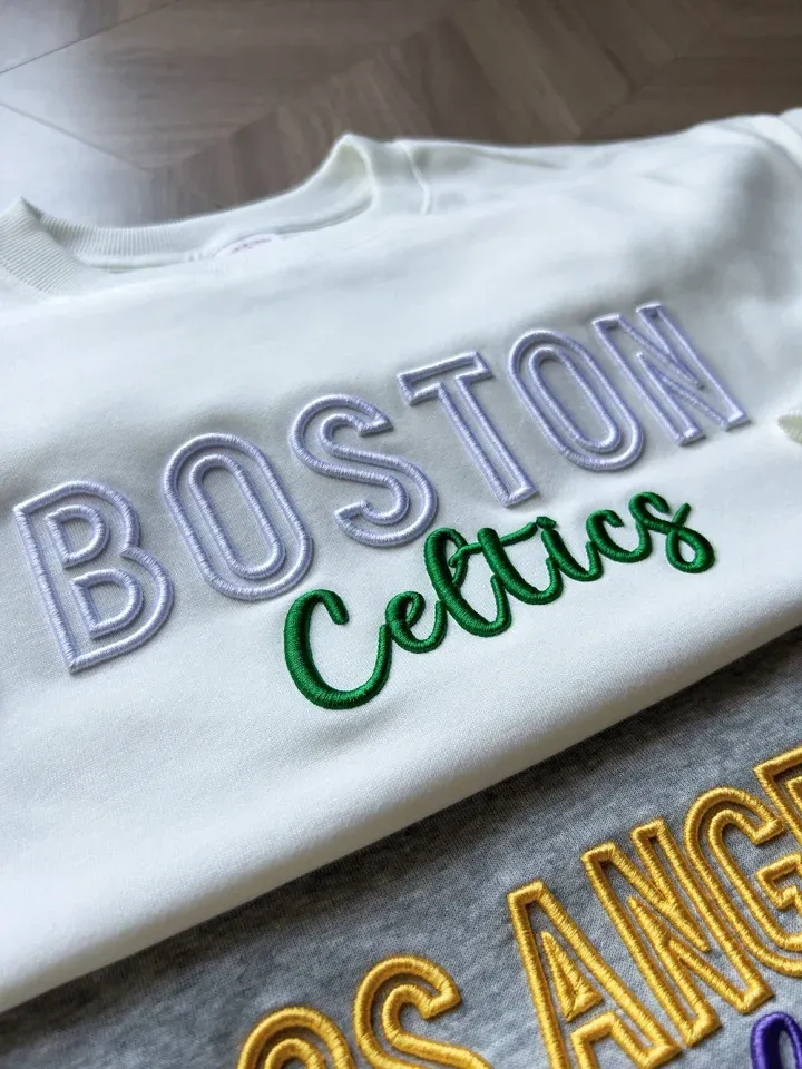 Custom 3D PUFF Embroidery Basketball Team Sweatshirt