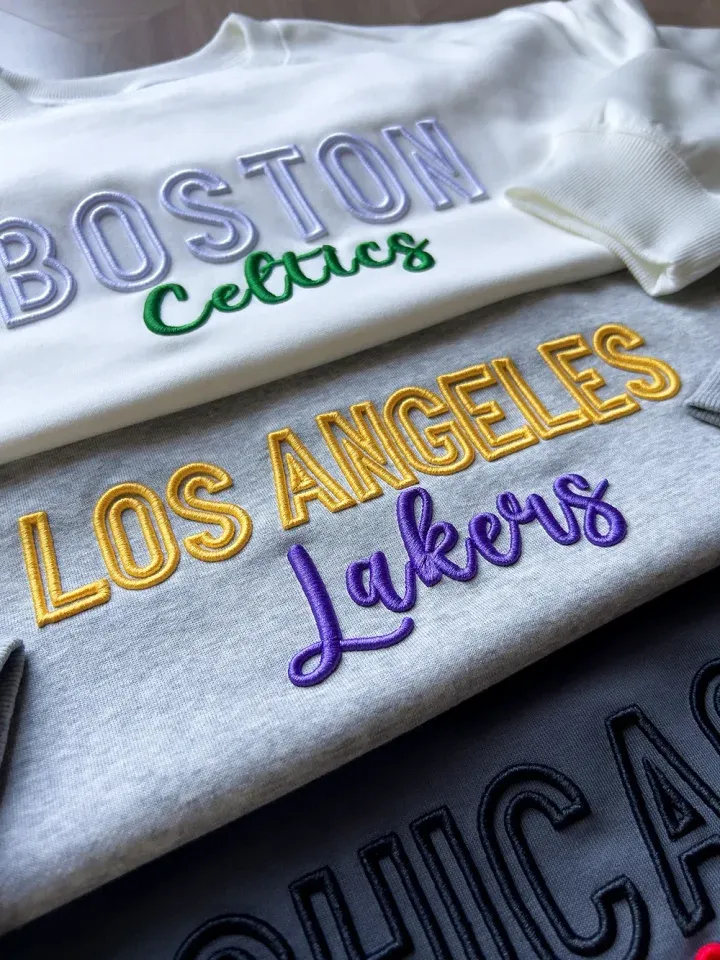 Custom 3D PUFF Embroidery Basketball Team Sweatshirt