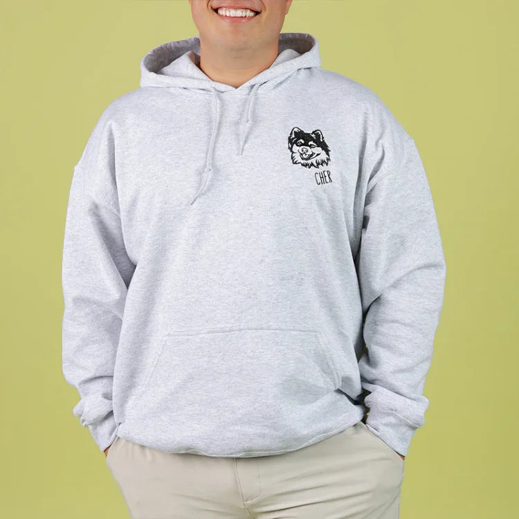 Custom Embroidered Pet Face Hoodie，Tee，Sweatshirt