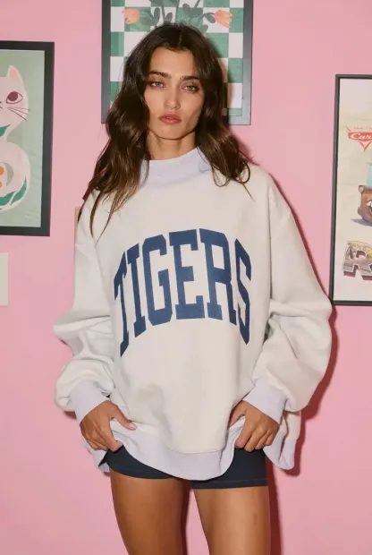 Personalized team two-way stand-up collar sweatshirt