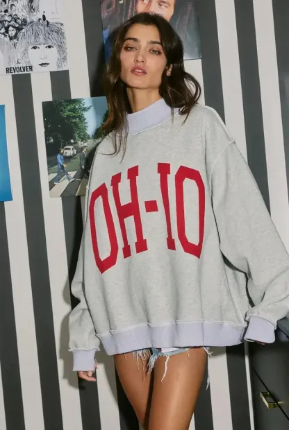 Personalized team two-way stand-up collar sweatshirt