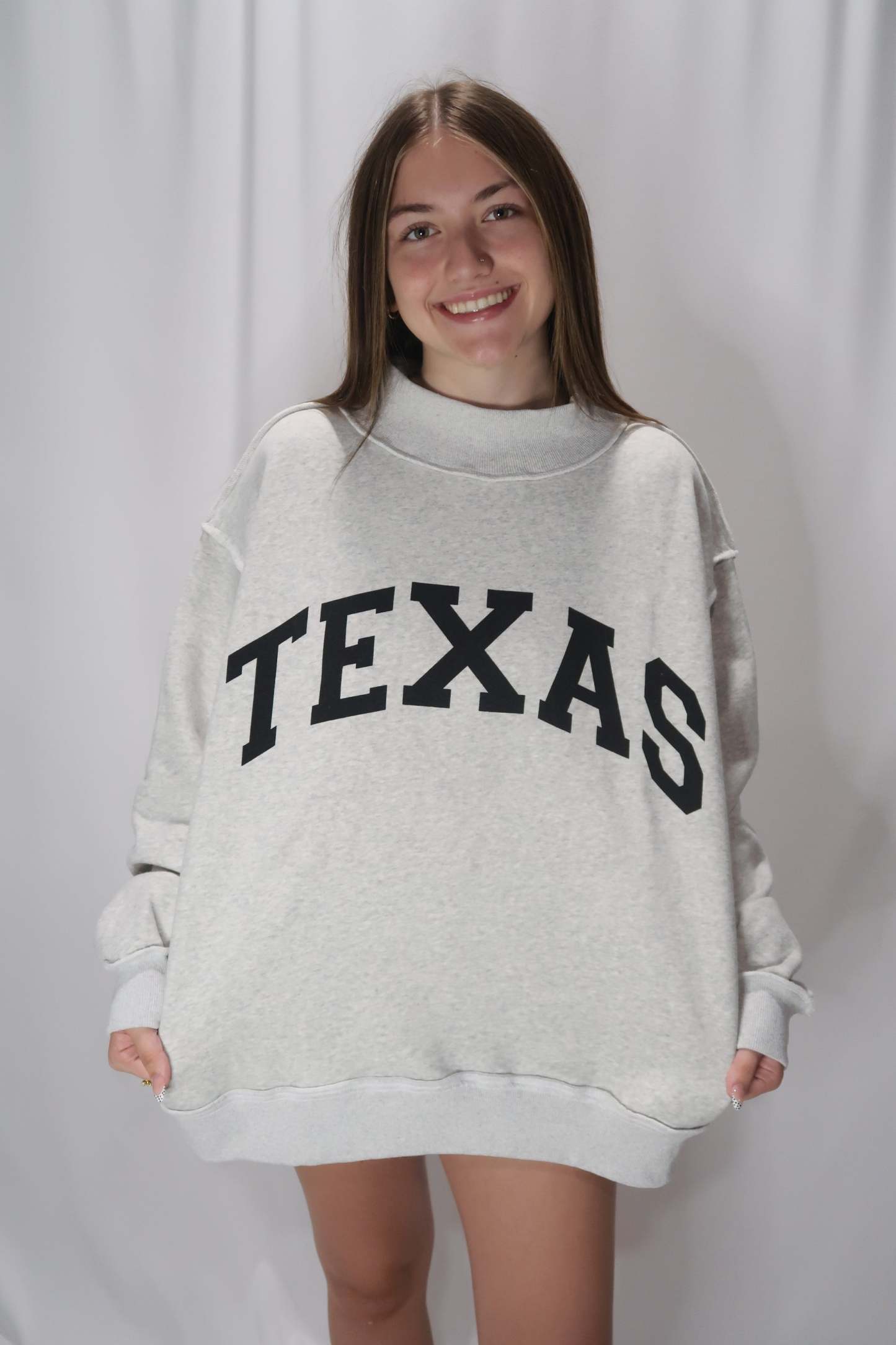 Texas/TX Game Day Mock Neck Reversible Sweatshirt