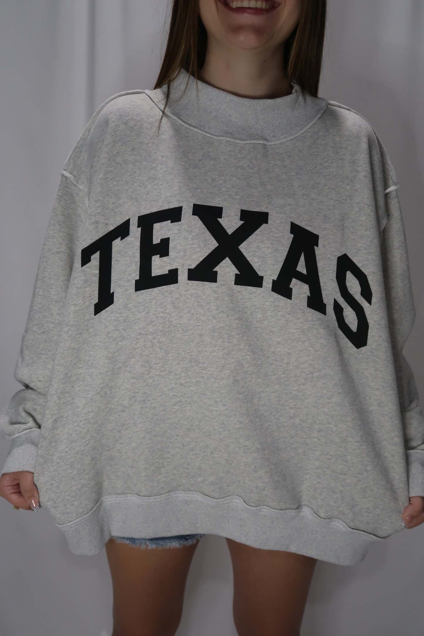 Texas/TX Game Day Mock Neck Reversible Sweatshirt