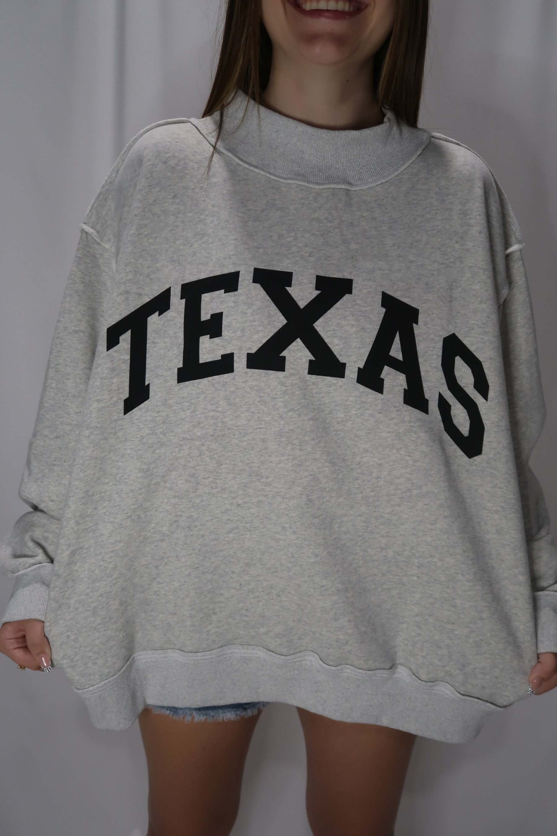 Texas/TX Game Day Mock Neck Reversible Sweatshirt