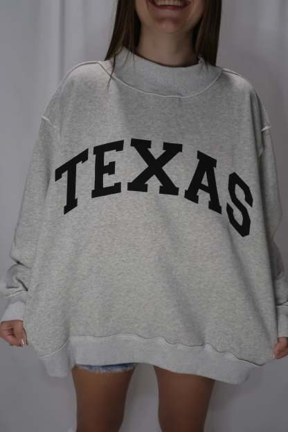Texas/TX Game Day Mock Neck Reversible Sweatshirt