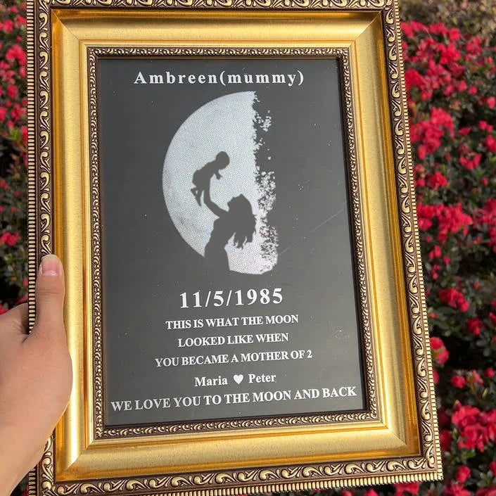 The Day You Were Born Gift - Personalized Moon Phase Wall Art Gift - Mother's Day Gift