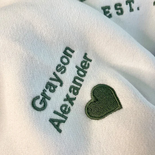 Custom Embroidered Dad/Papa Sweatshirt with Multilayer Outline