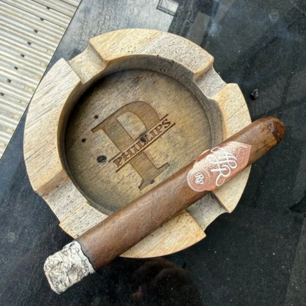 Personalized Name Walnut Cigar Ash Tray Fathers Day Gifts For Dad