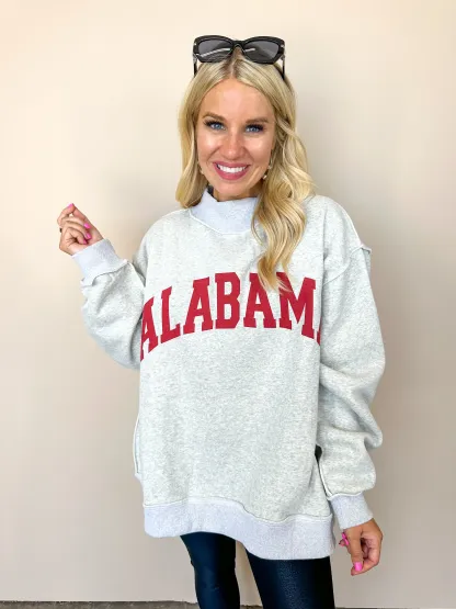**PRE-ORDER**Alabama Game Day Mock Neck Reversible Sweatshirt