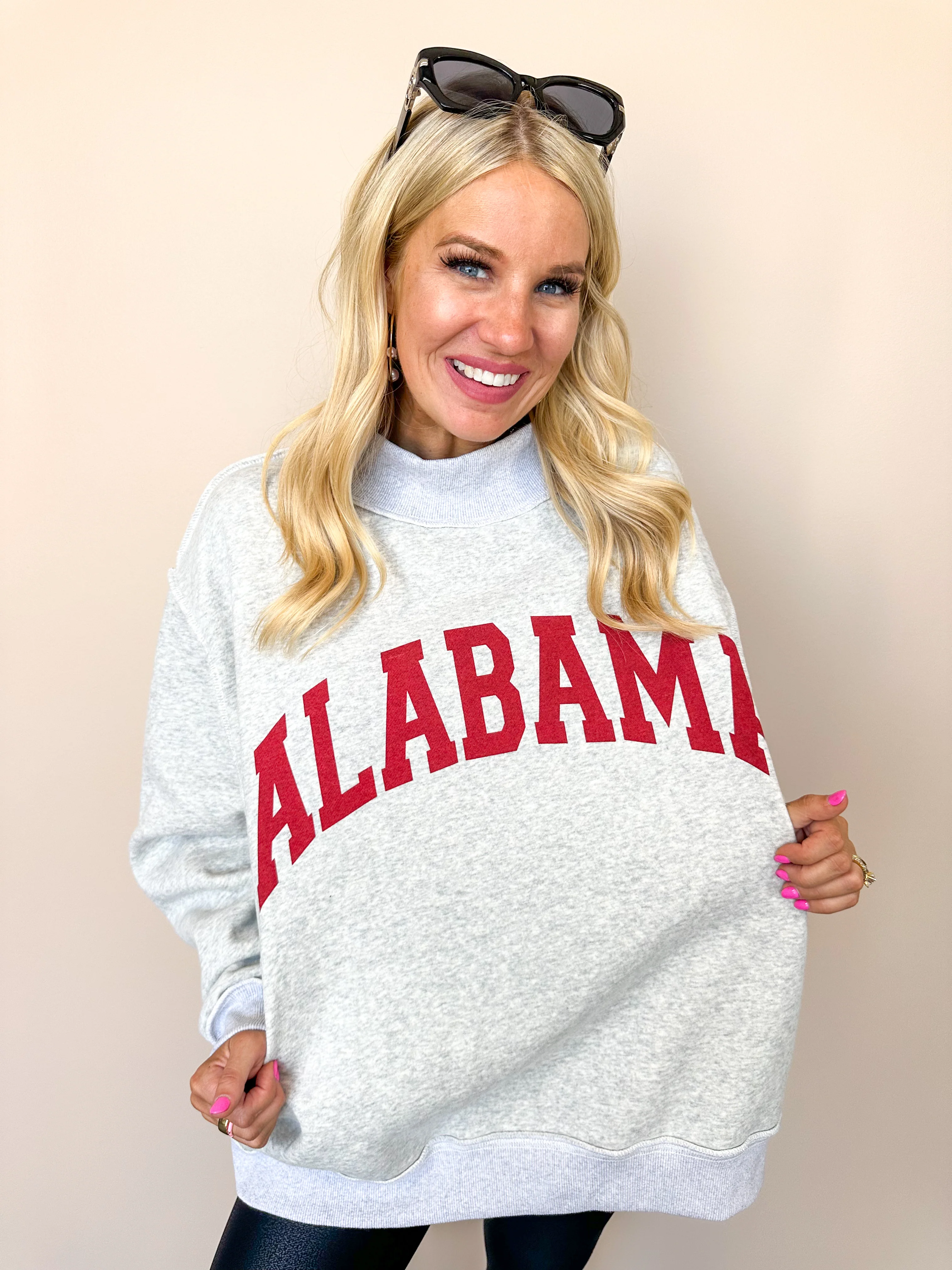 **PRE-ORDER**Alabama Game Day Mock Neck Reversible Sweatshirt